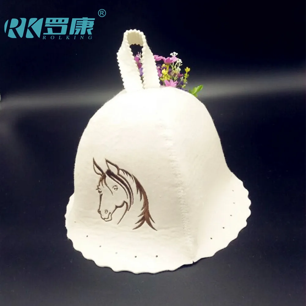 Модная дизайнерская фетровая шляпа с изысканной вышивкой для сауны шапочка душа