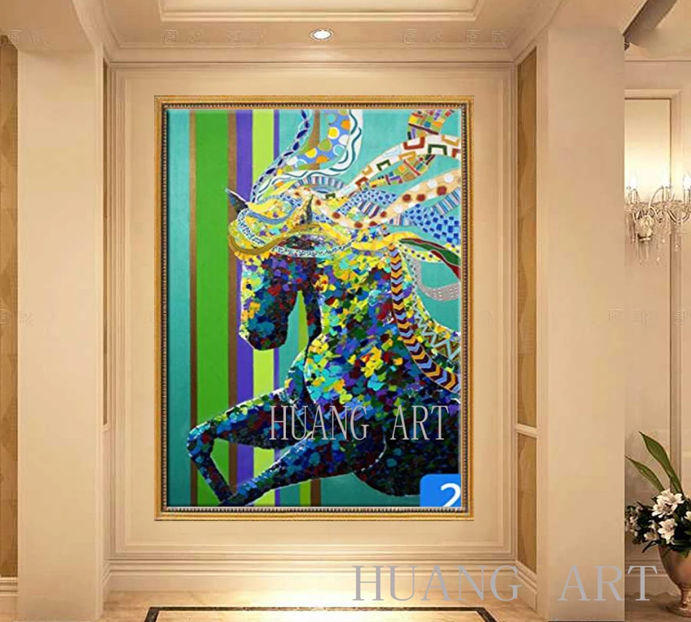 Картина с ножом Толстая животная картина маслом современным искусством на стену