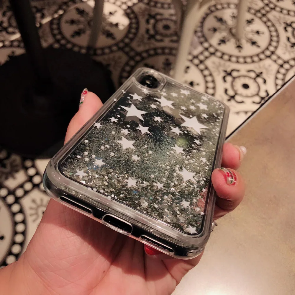 Чехол Blucub star quicksand для iphone 8 7Plus с динамическим жидким блеском чехол 6 6s Plus Стильный