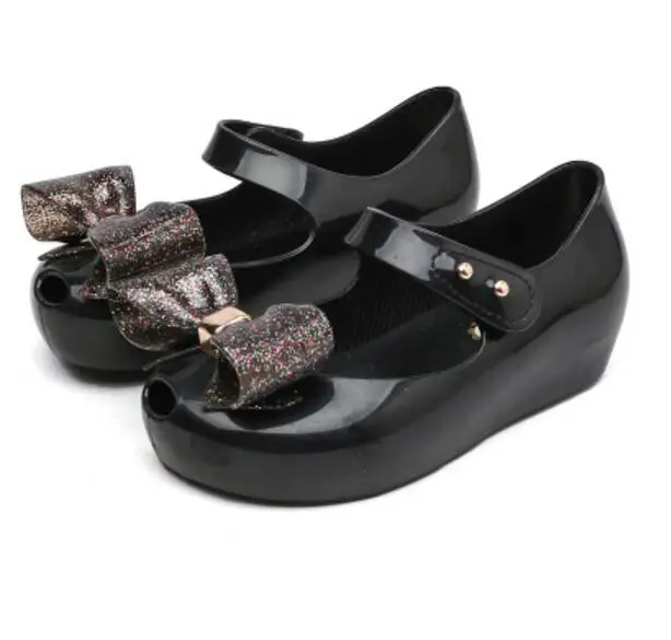 Mini Melissa/обувь с маленьким бантом Сандалии для девочек Новинка 2020 года Прозрачные