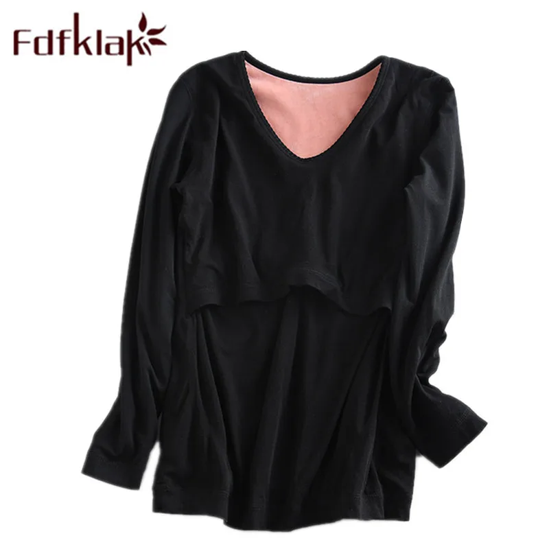 Новая Пижама для кормящих матерей беременных женщин осень зима теплая пижама с