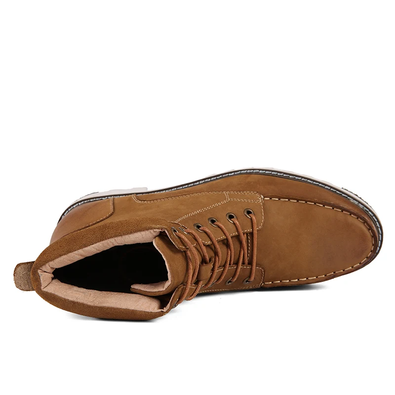 2017 Зимние Мужские Сапоги Случайные Коровы Замши Кожаные Британский Ретро