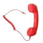 3,5 мм Микрофон ретро поп телефон для мобильного телефона Универсальный красный свет и роскошный прорезиненный Мягкий сенсорный дизайн