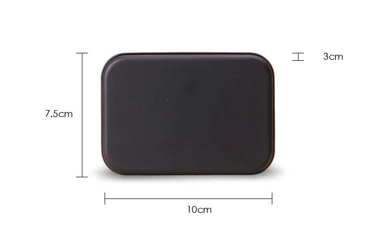 100 шт. маленькая жестяная подарочная коробка пустая черная металлическая для