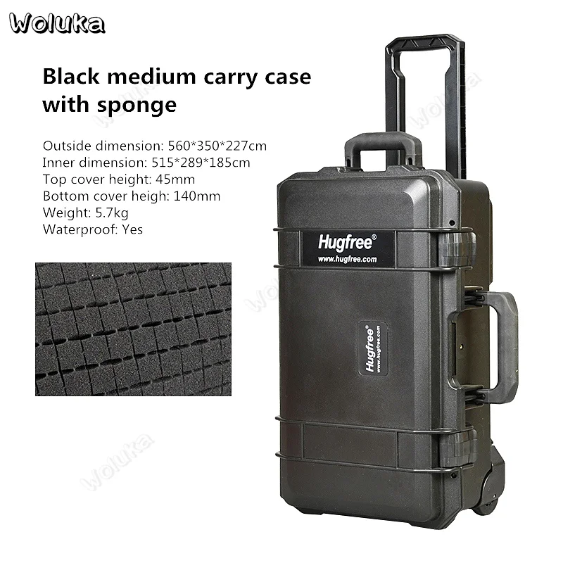 Black medium case 1 Фотографический чехол для переноски студийный светильник чехол/тележка коробка/чехол для переноски крышка фотографического оборудования CD50 T11 H - Цвет: Black medium case 1