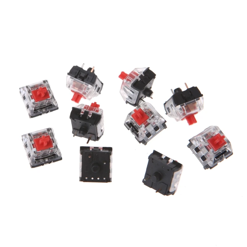 10 шт. 3 Pin механический переключатель клавиатуры красный/черный для Cherry MX прибор