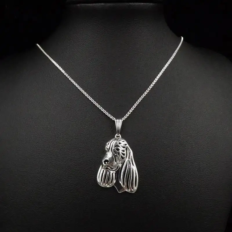 Female Alloy Pet Dog Pendant Necklaces Women's English Springer Spaniel Drop Shipping | Украшения и аксессуары