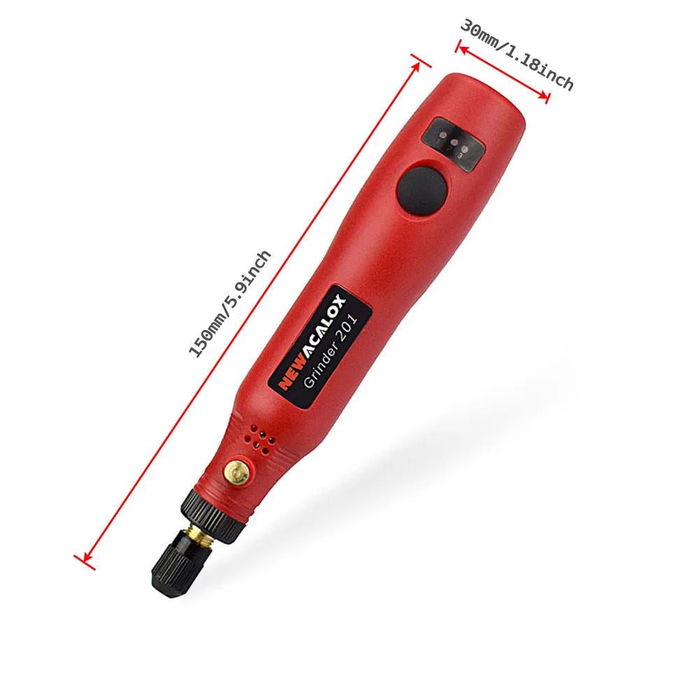 NEWACALOX USB 5 В DC 10 Вт мини беспроводной шлифовальный станок с переменной скоростью роторный набор инструментов дрель гравер ручка для фрезерования полировки