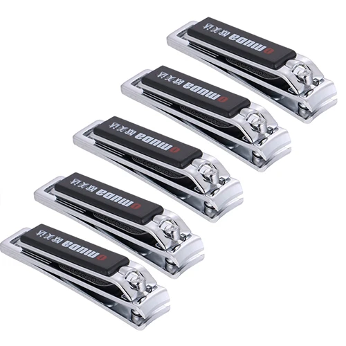 5 PC Машинка для стрижки ногтей из нержавеющей стали Alicate De Unha кусачки для ногтей профессиональные Nagelknipper ножницы для ногтей маникюр педикюр - Цвет: 5 PC