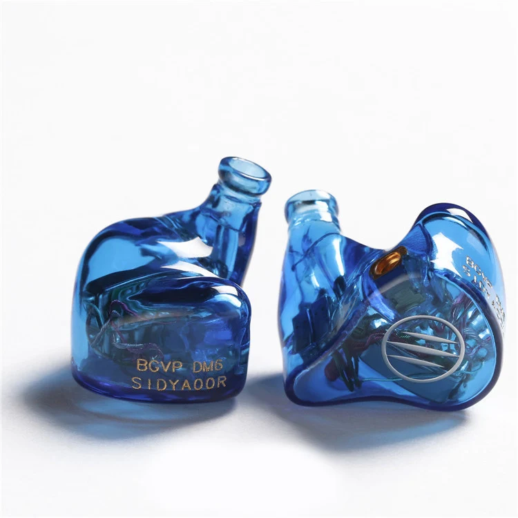 Sapphire blue BGVP DM6 Hi-res 5BA сбалансированные арматурные драйверы наушник IEM 3D принт HiFi наушники контролировать наушники индивидуальные ручной работы IEM - Цвет: Sapphire blue