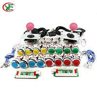 4 color button Usb-датчик для ПК Raspberry pi/PS2/PS3 аркадная игра Сделай Сам Наборы 5Pin джойстик 5 V хромированный световая кнопка - Цвет: 4 color button