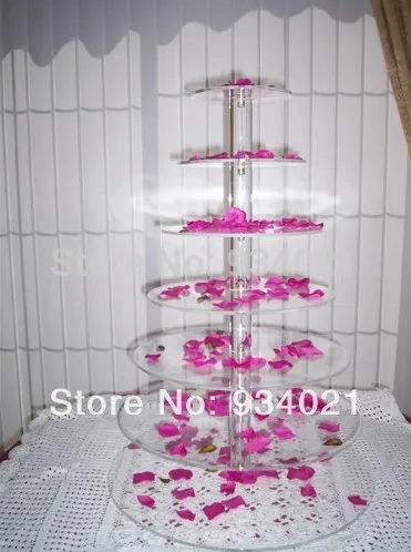 

Free Shipping 7 Tier Lucite Cupcake Holder, Acrylic Cake Stand wedding decoration