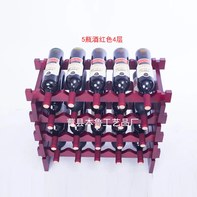 Однослойная винная витрина на 1 этаж Винная стойка деревянная праздничная