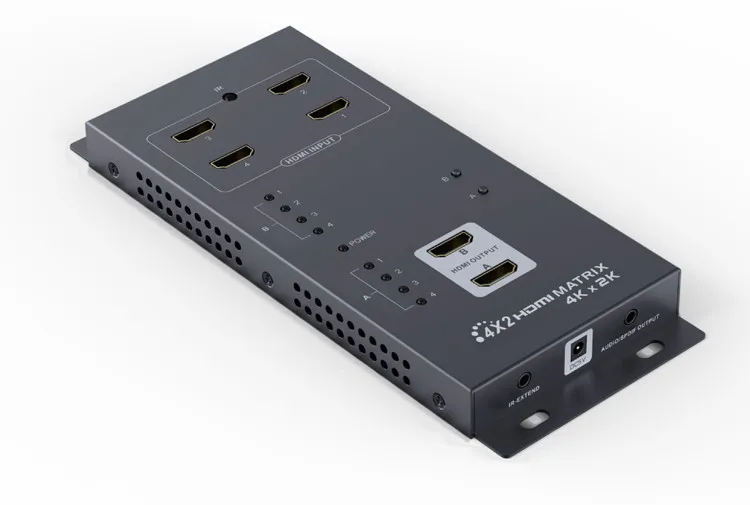 4X2 HDMI правильная Матрица Коммутатор, переключатель Selector-4K* 2 K 1,4 V HDMI 4x2 матричный удлинитель аудио сплиттер дистрибьютор