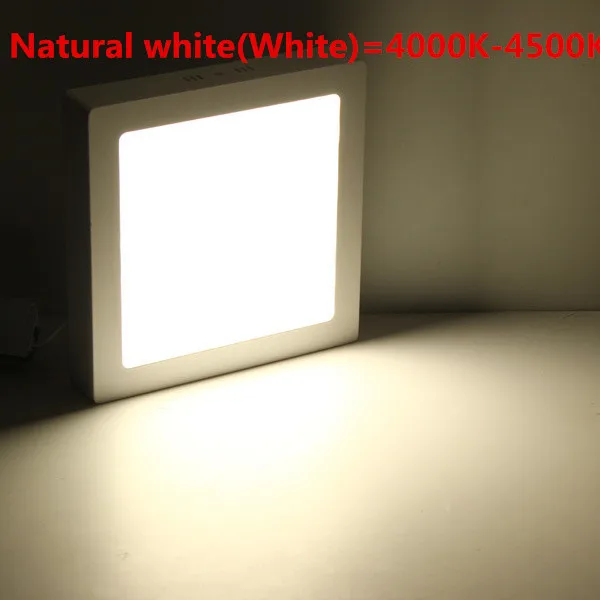 Luz empotrada montada en la superficie, iluminación Led de techo, Panel de luz Led cuadrado + controlador, 6W, 12W, 18W, AC85-265V