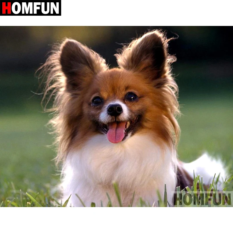 

HOMFUN 5D DIY Diamond Painting Full Square/Round Drill "Animal dog" Embroidery Cross Stitch gift Home Decor Gift A07842