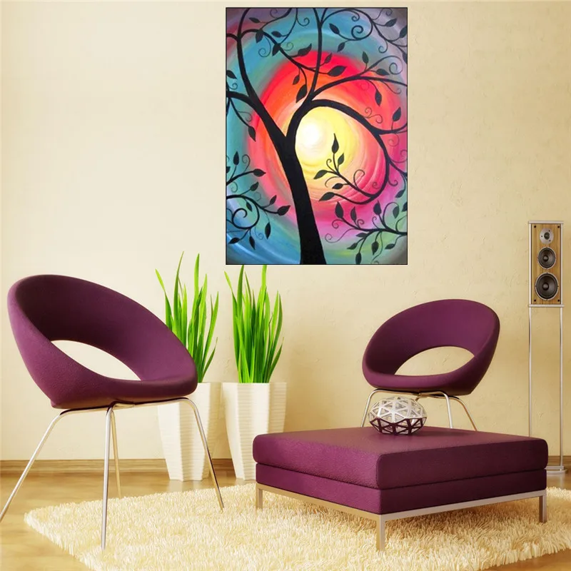 5d алмазная живопись пейзаж дерево круглая Алмазная мозаика сделай сам картина