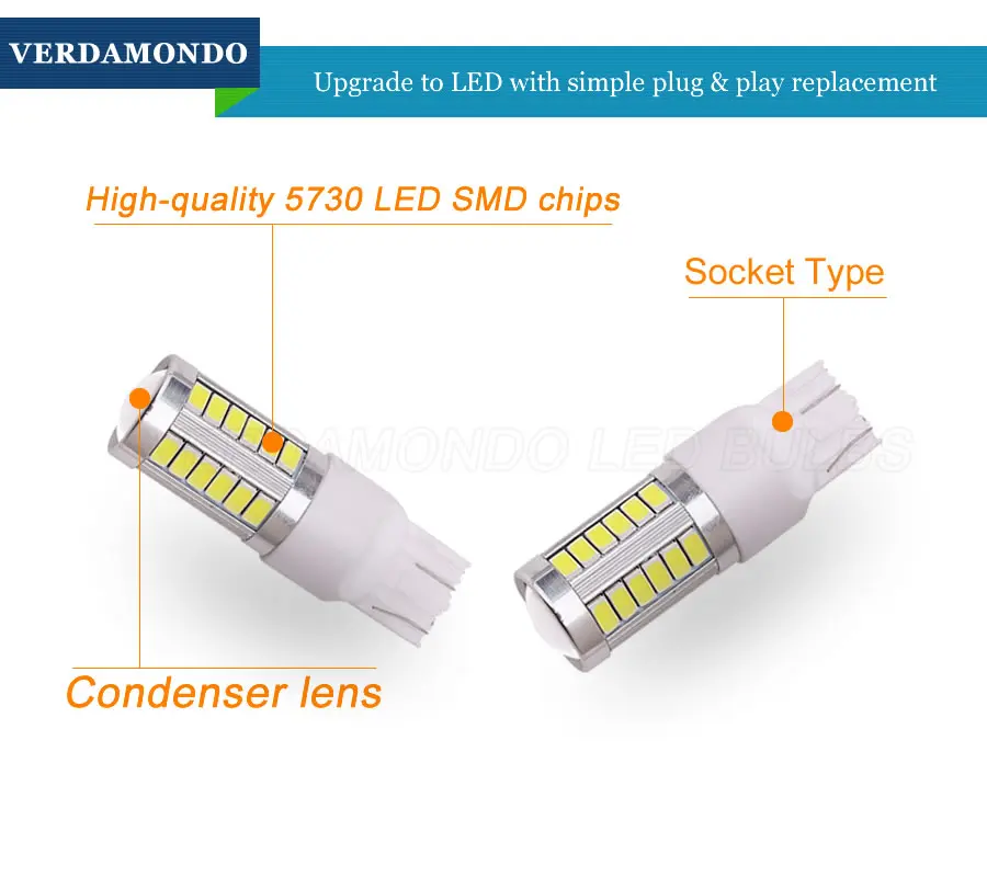 1 шт. T20 T25 7440 7443 3156 33 SMD 3157 5730 Светодиодная автомобильная лампа указателя поворота