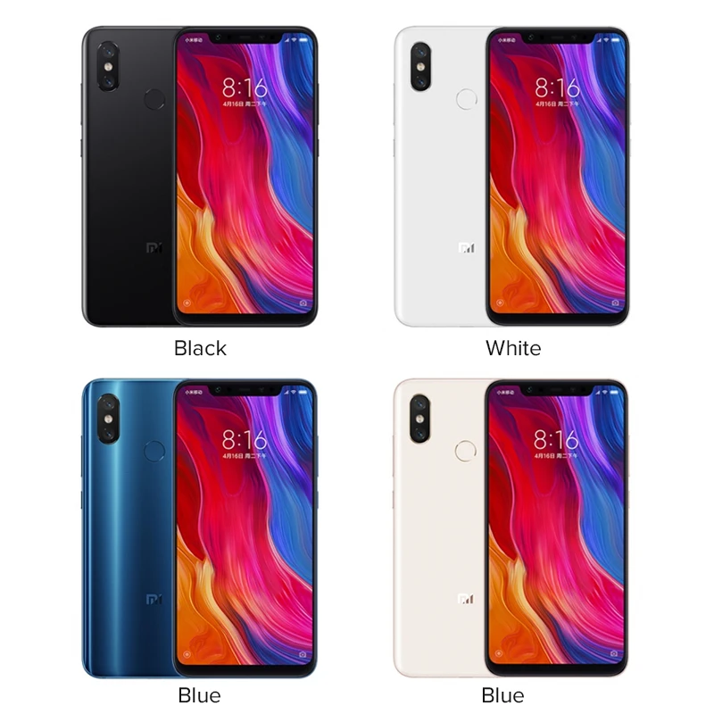 Оригинальная глобальная прошивка Xiao mi 8 6 GB ram 128 rom Snapdragon 845 Octa Core 21 &quot18 7: 9 Полный
