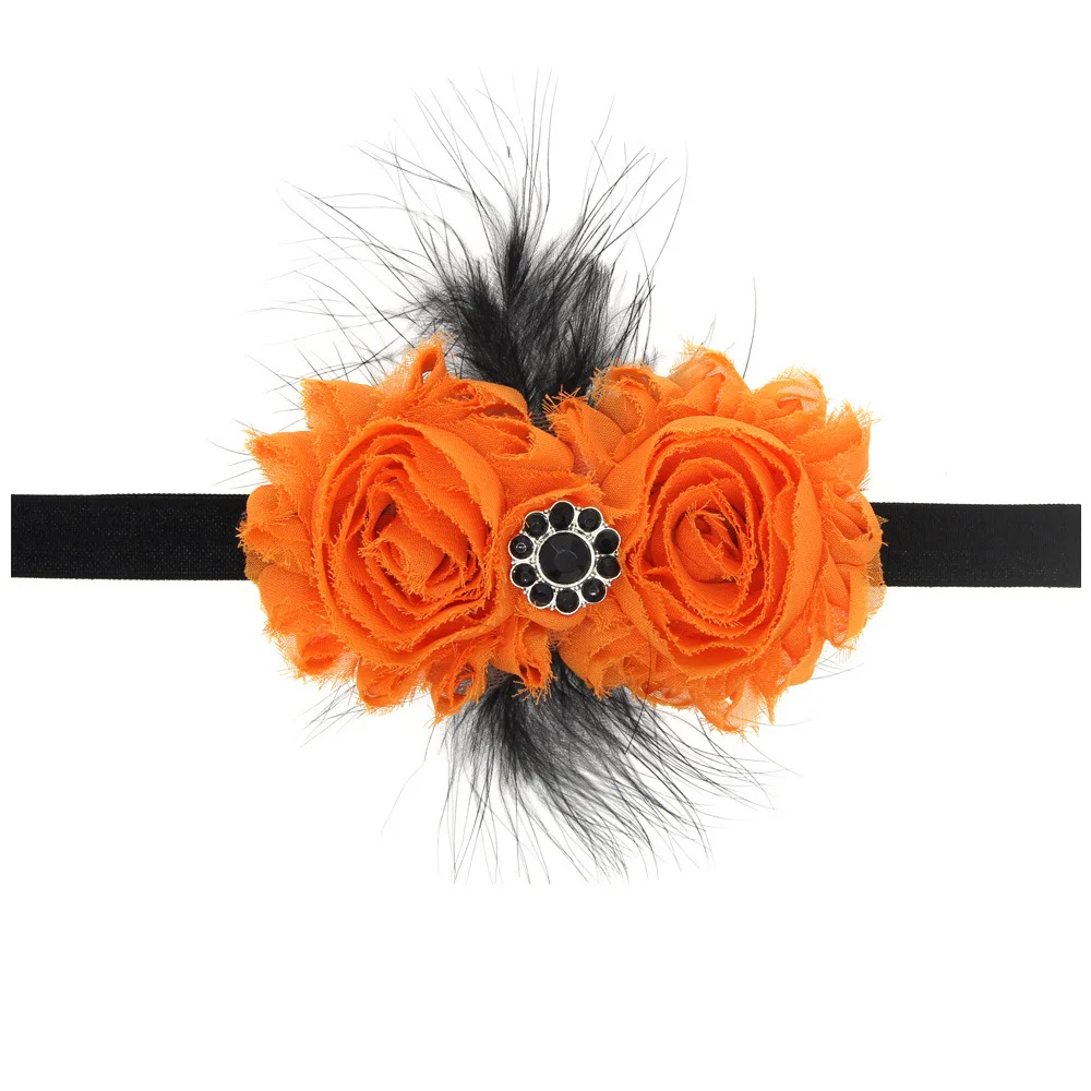 1 шт. оранжевые подсолнухи волосы на Хэллоуин повязки для волос простые тыквы