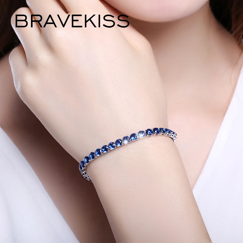 BRAVEKISS 5 цветов, модный роскошный хрустальный Теннисный браслет, циркониевые бусины, браслет, цепочка, браслеты для женщин, BUB0097