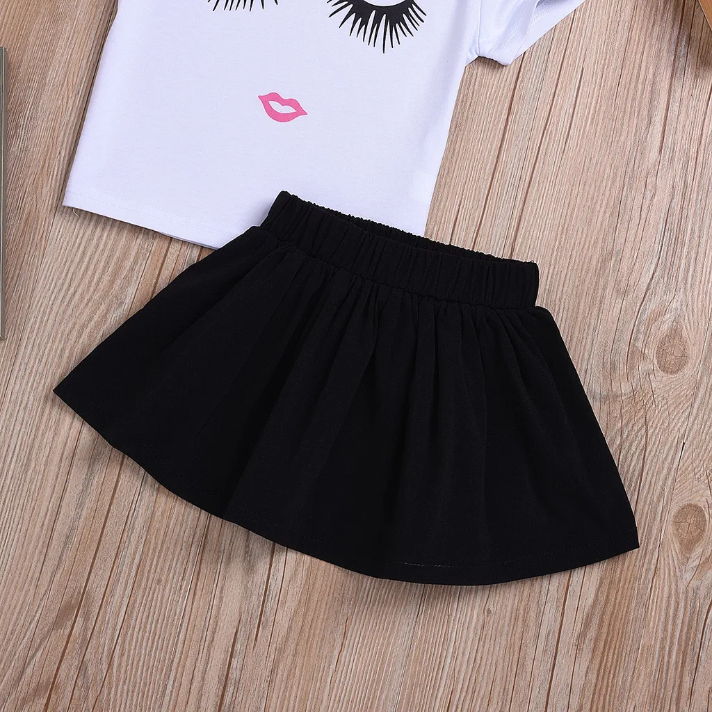 SAGACE/милый костюм для маленьких девочек летняя одежда футболка с принтом смайлика