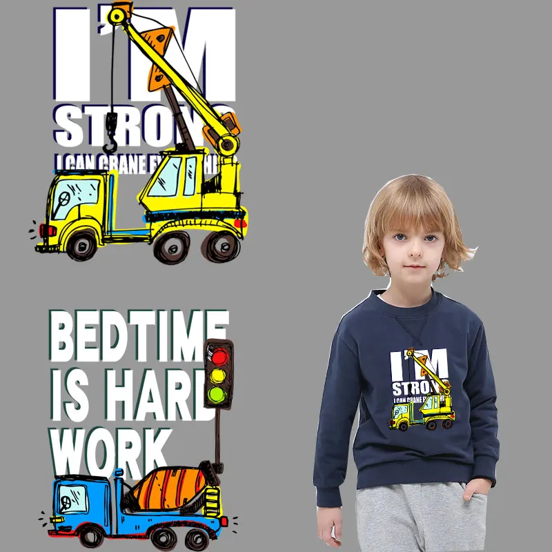 Нашивки для экскаватора машины утюжок переноса одежды наклейки накладки