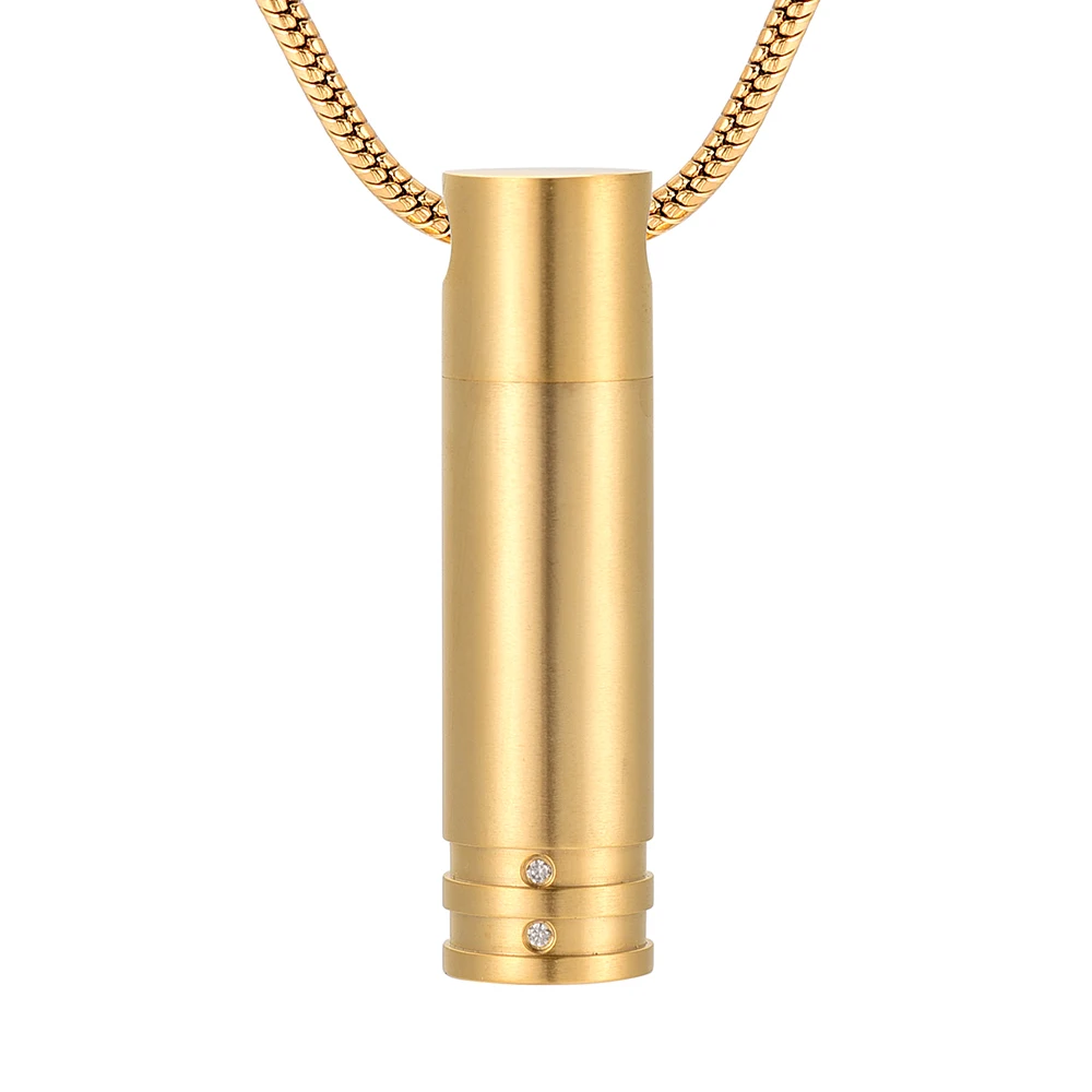 Большой емкости, цилиндрический флакон для духов IJD9111, кулон для урны, памятное ожерелье, держатель для золы, ювелирные изделия для кремации с цирконом