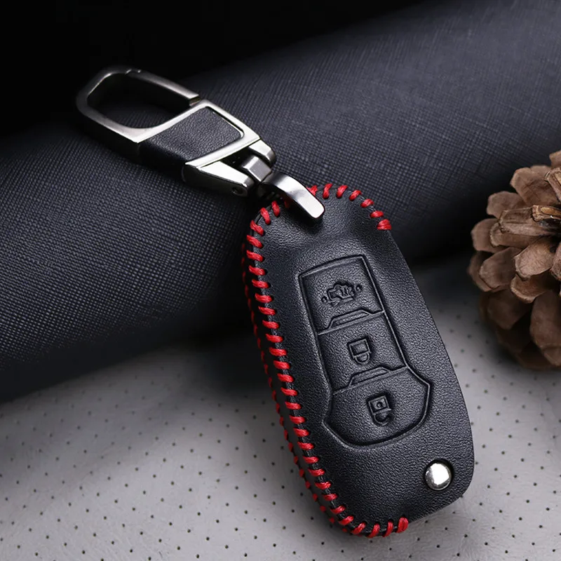 Автомобильный брелок для ключей для Ford Focus 2 3 Fiesta Transit Ecosport Mondeo Kuga S-MAX EDGE Ranger C-Max Galaxy Tourneo чехол для ключей - Название цвета: Red Line