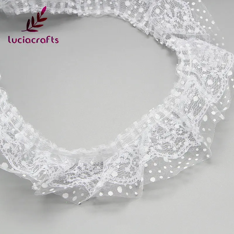 Lucia crafts 1y/лот 6 см кружевная лента для шитья вышитая одежда Свадебная вечеринка DIY