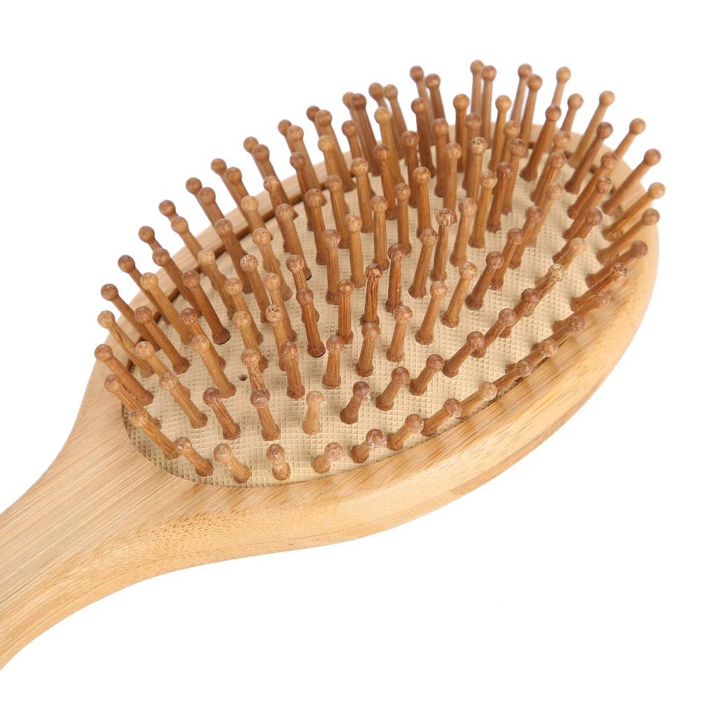 Массажная расческа для волос из твердой древесины Антистатическая портативная