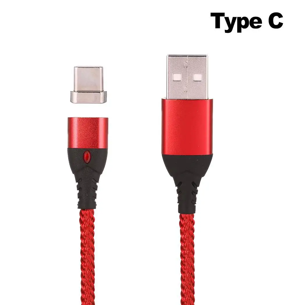Micro usb type C Магнитный зарядный кабель Интерфейсный порт для быстрой зарядки телефона Android магнитное зарядное устройство Microusb - Цвет: red type 4