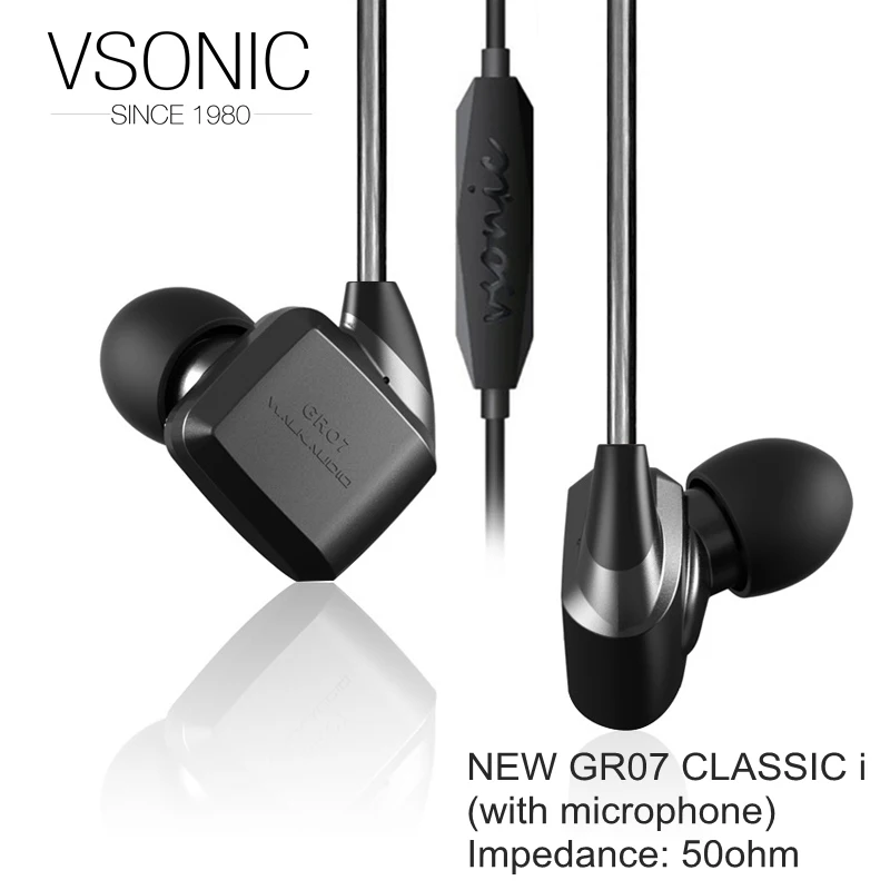 VSONIC HIFI динамические наушники-вкладыши, новинка GR07, классические профессиональные шумоизоляционные спортивные IME