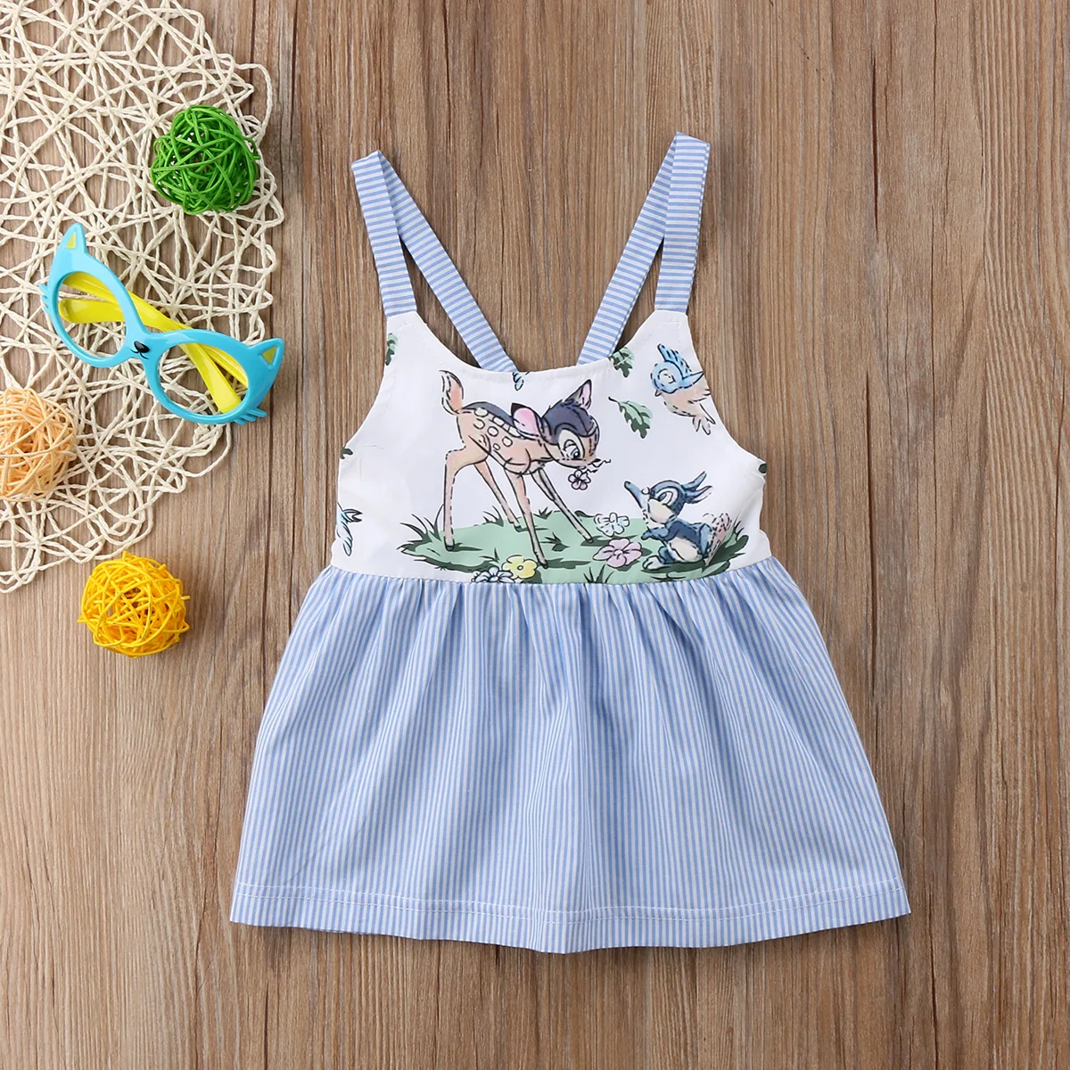 Платье для новорожденных девочек милые вечерние платья без рукавов с оленем