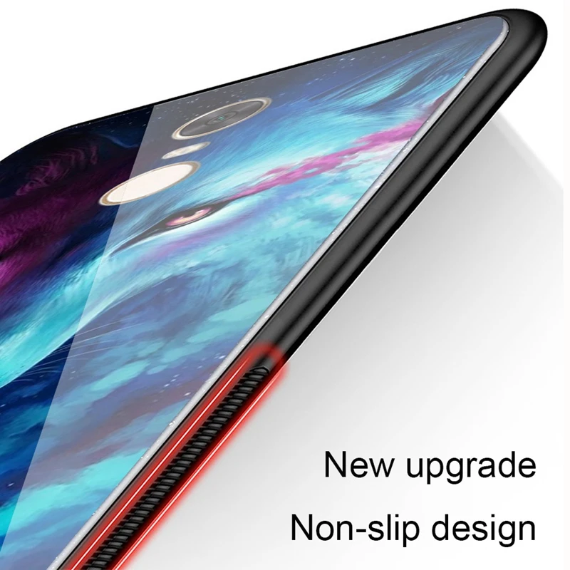 Reaoom закаленное стекло чехол для телефона Red mi 5 Plus роскошный животный узор Xiaomi Redmi