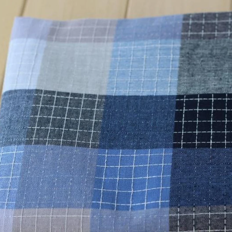 50X140 см лен/хлопок Ткань telas лоскутное Пряжа окрашенной плед Стёганое одеяло llining