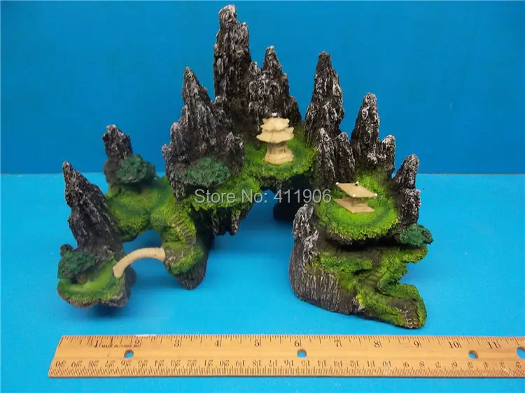 

Rockery mountain resin aquarium ornament decor L25CM*W15CM*H18CM fish tank decoration free shipping