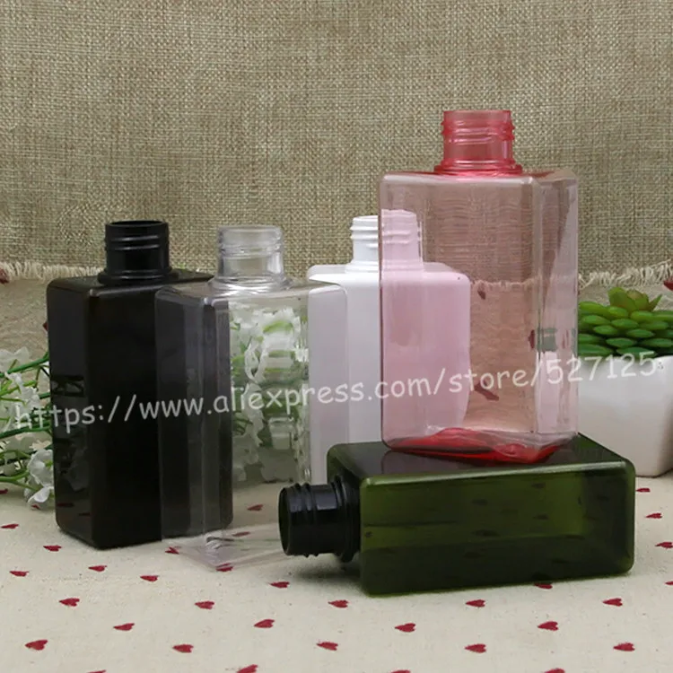 150 мл Красивая Цвета Квадратная бутылка PET с прозрачными/белые/черные сандалии на