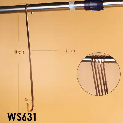 WS631 20 шт. нержавеющая сталь s-образные Крючки Стеллаж для хранения одежды инструмент перила держатель застежки крючки Дом Кухня Ванная комната вешалка для одежды - Цвет: WS631