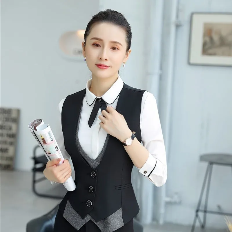 Женский деловой жилет и для работы офисная одежда|Жилеты безрукавки| |