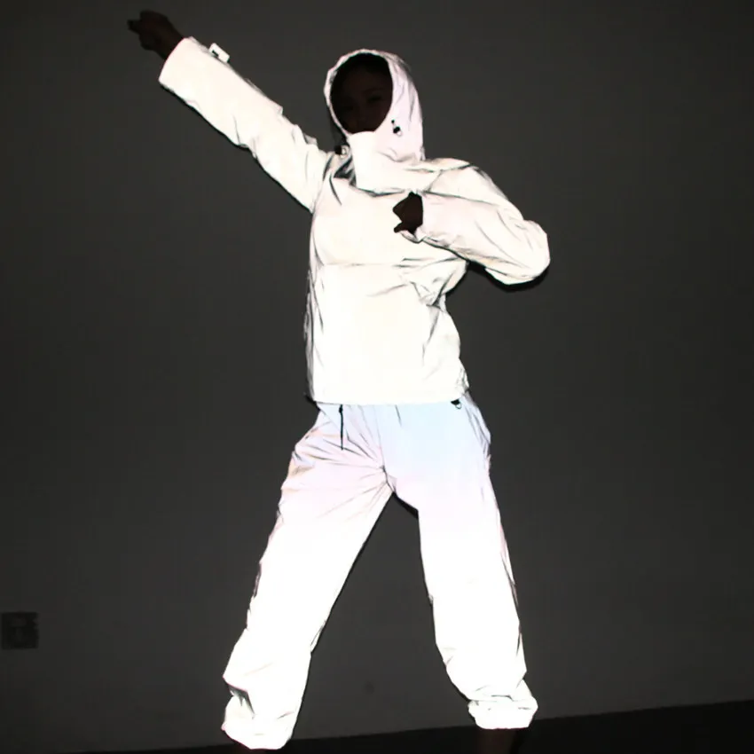 2020 оригинальные двойные эластичные талии с узкими штанинами Светоотражающие