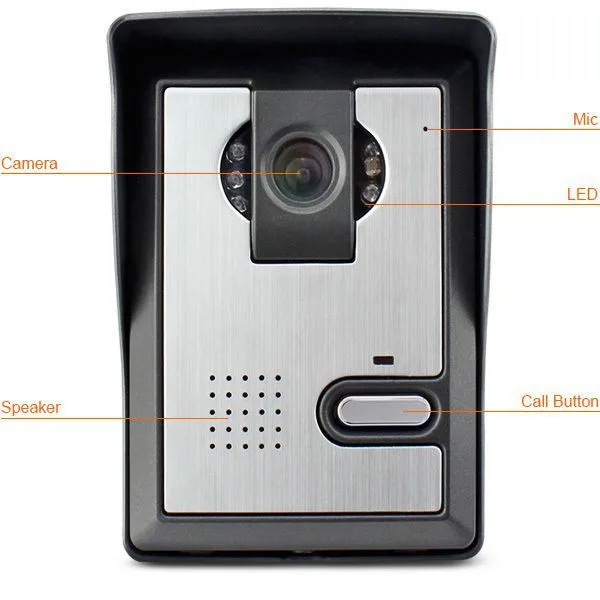 7 дюймовый монитор видеодомофон домофон камера домашняя система видеодомофона 1 +