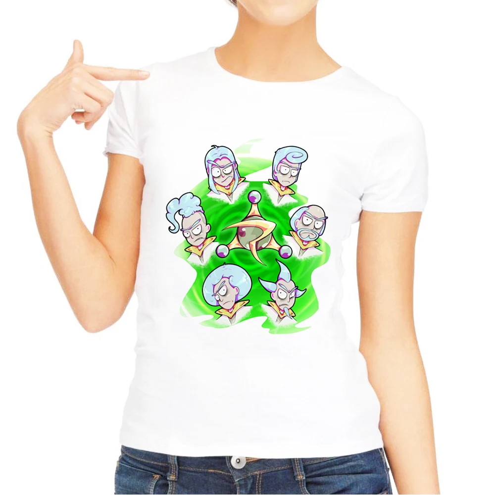 Женские футболки повседневные свободные летние Rick and Morty женские Y новые