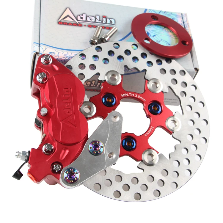 Тормозной суппорт мотоцикла + кронштейн адаптера тормозного насоса 220 мм/200 мм