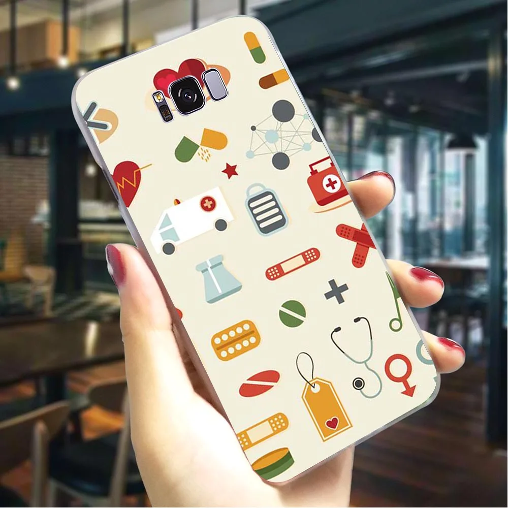 K0514304 Жесткий чехол для Galaxy A3 изящный медсестер на среднем вещи чехол для samsung A5 крышка A3 A6 плюс A7 A8 A9 A10 A20 A30 A40 A50 A70 сзади - Цвет: K0514304