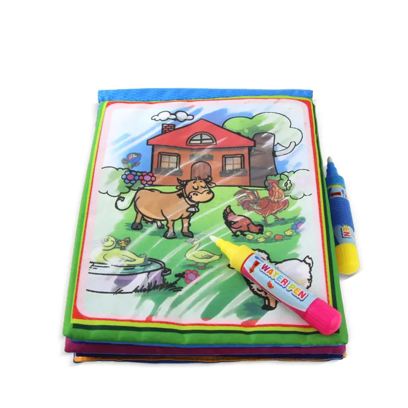 Animals Water Drawing Book &amp 2 Magic Pens Non-toxic Coloring Board Doodle Reusable Mat for Kids Educational Learning Toys | Игрушки и