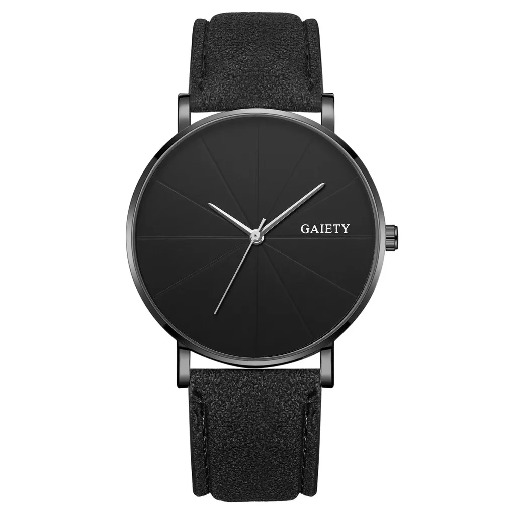 O New Watches Men Fashion Casual Unobtrusive Simple Single Business Leather Band Watch Quartz Relogio Luxury Wristwatches - Цвет: O
