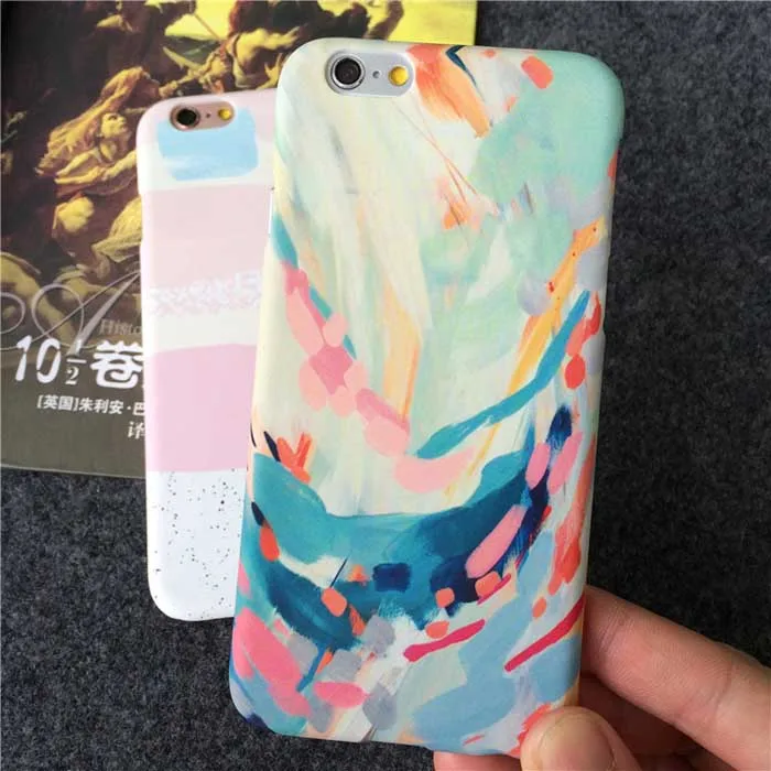 Новинка картина маслом твердый матовый пластик чехол для корпуса iPhone 6 6s 6plus 5 5S |