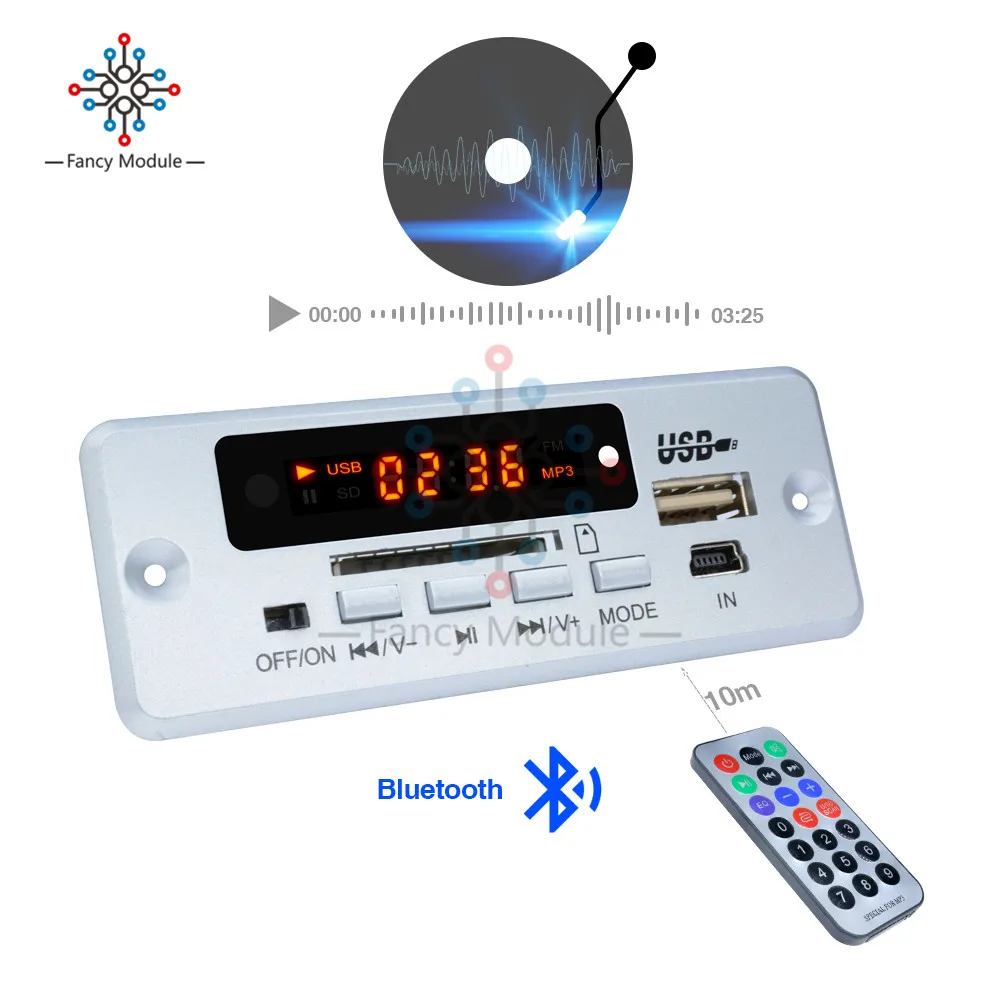 5 в Bluetooth MP3 декодер звуковой карты плата 2*3 Вт усилитель с радио F Bluetooth MP3 декодер плата Bluetooth модуль