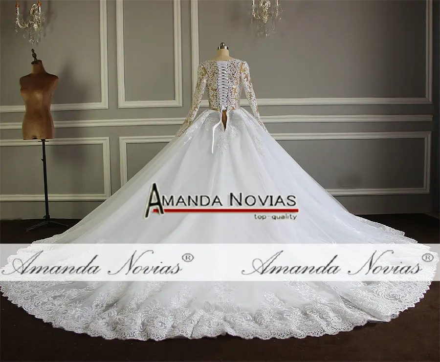 Новая модель Hand Made Свадебное платье с длинным шлейфом Аманда novias